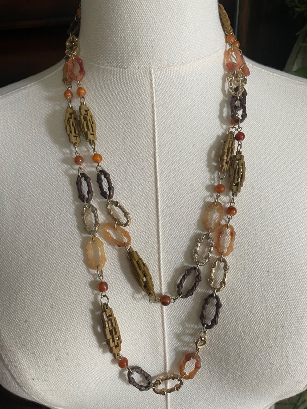 Multi-Color Extra Long Beaded Necklace - Women Jewelry Double Up - Picture 7 of 7